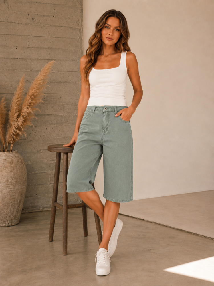 Denim Bermuda Shorts Various Colours - Image 2