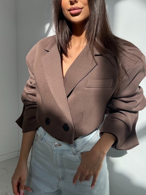 Denver short blazer chocolate - Image 2
