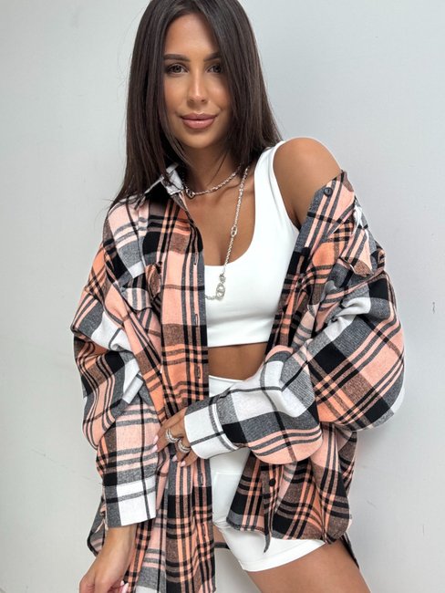 EMO Checked Shirt orange