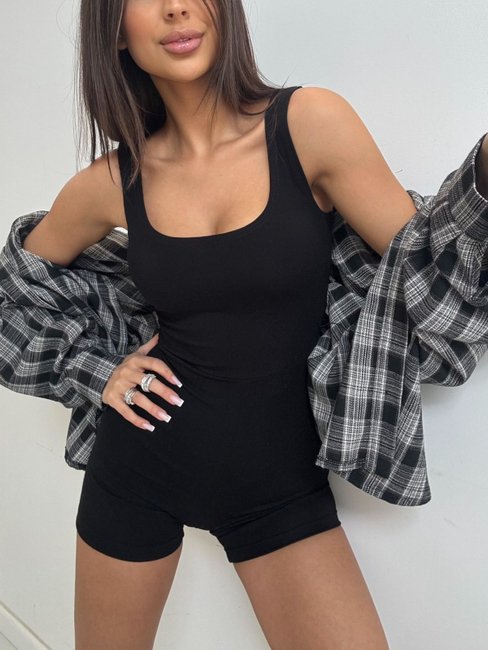 Short Jumpsuit Black