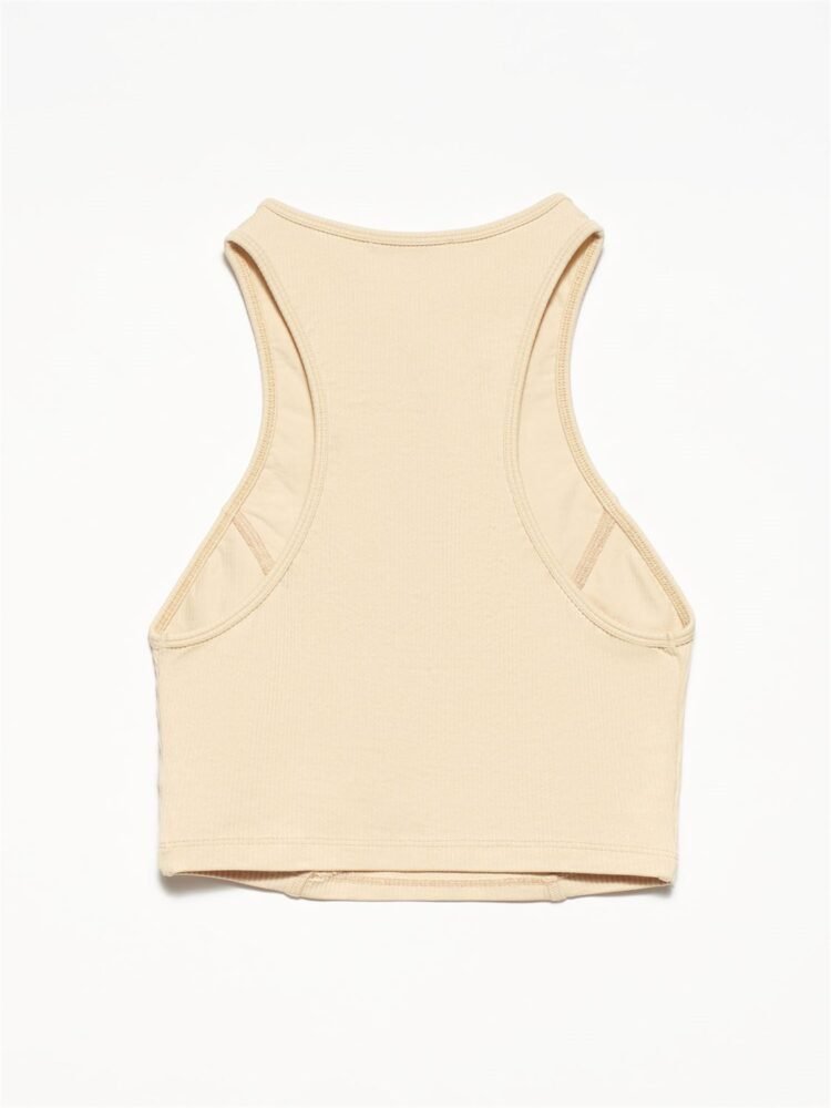 Ribbed Zip Crop Top 2 Colours - Image 3