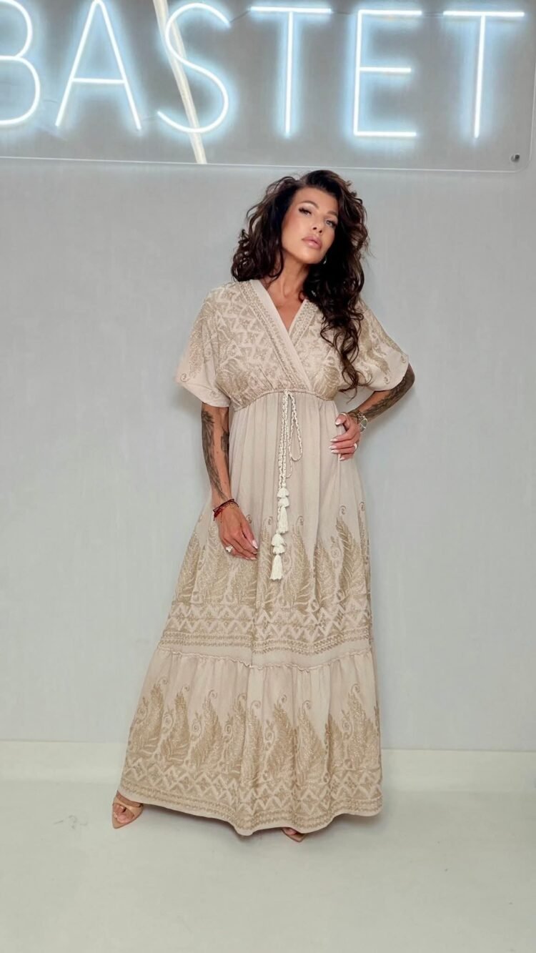 Bastet Boho Maxi Dress 2 colours - Image 4