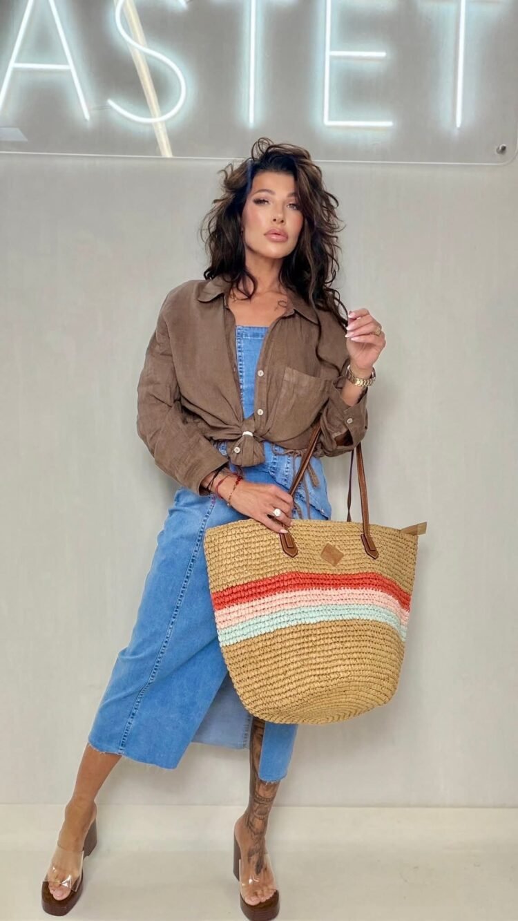 Bastet Denim Midi Dress - Image 3