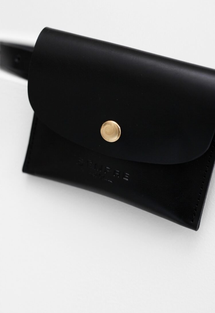 Long Leather IRIS Belt Black - Image 3