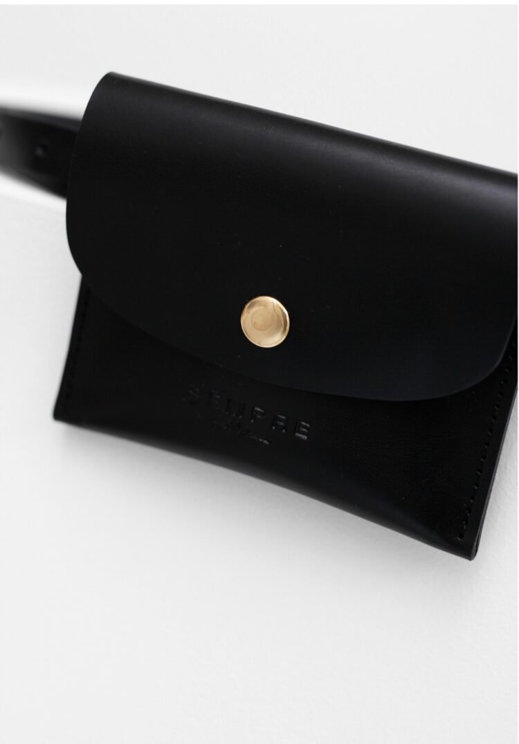 Long Leather IRIS Belt Black - Image 4