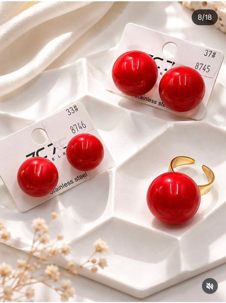 Sphere Earrings Various Colours - Image 8
