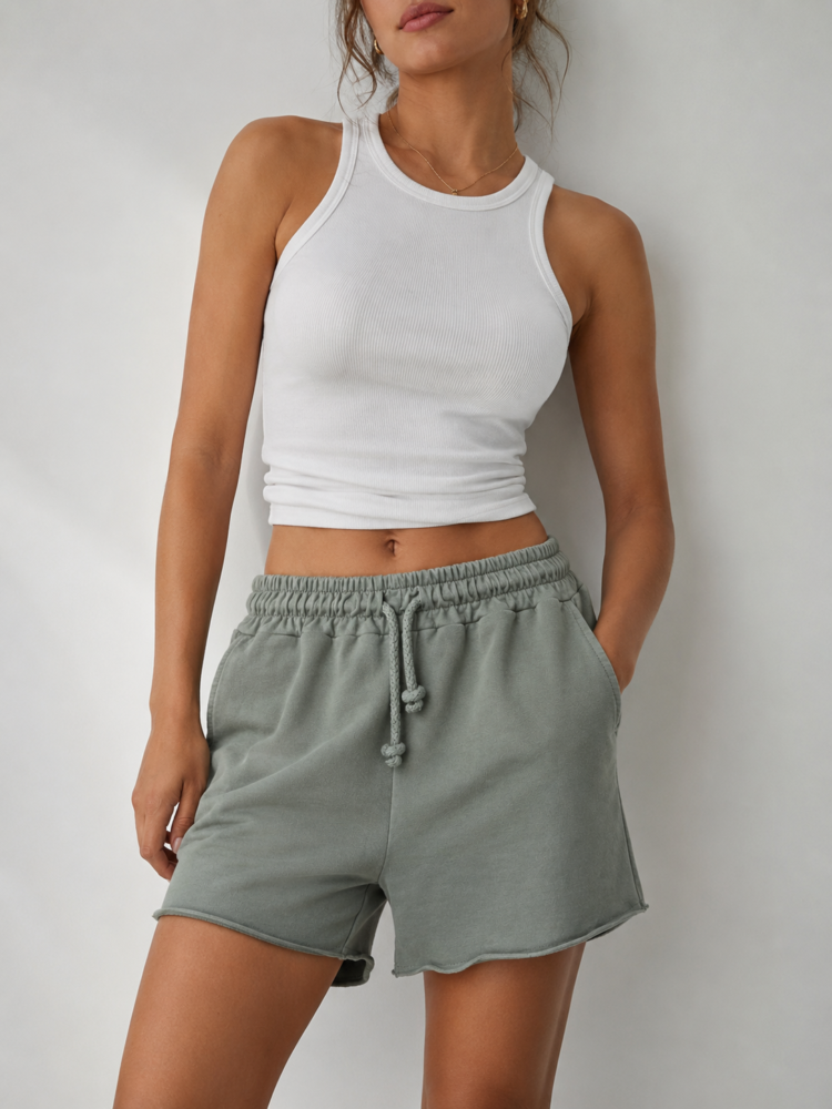 Cotton Drawstring Shorts Various Colours - Image 4