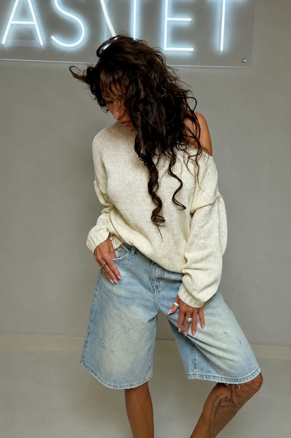 Denim Bermuda Shorts