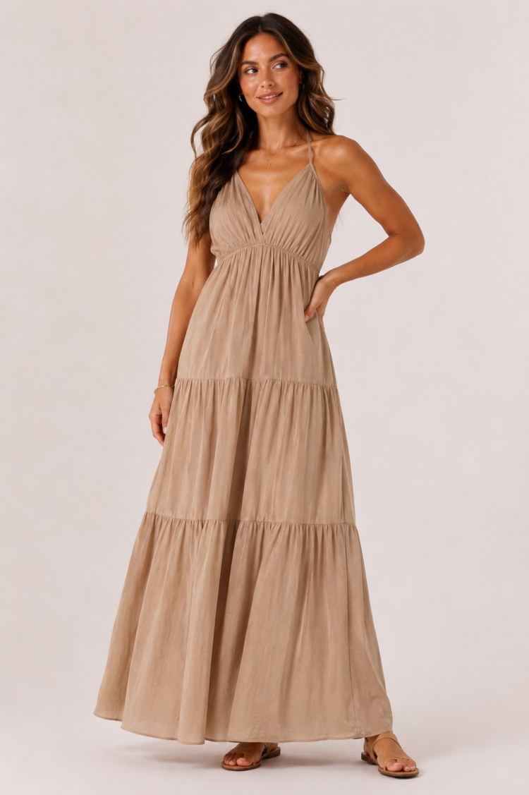 Bastet Halter Summer Maxi Dress Various Colours - Image 5