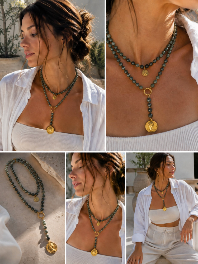 Natural Stone Necklace Various Colours - Image 6