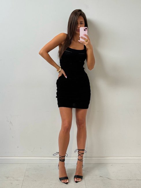 Knitted Dress Beige - Image 5