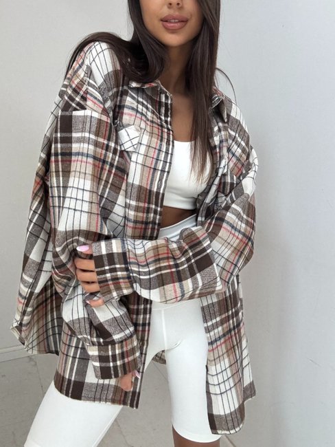 Checked Shirt Chocolate