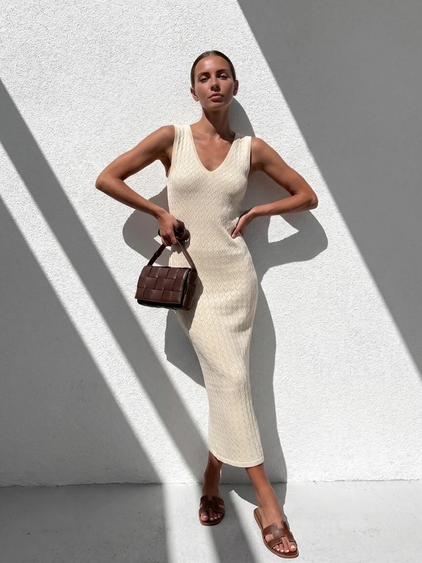 Gabriena Dress Light Beige - Image 5