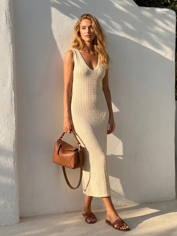 Gabriena Dress Light Beige - Image 3