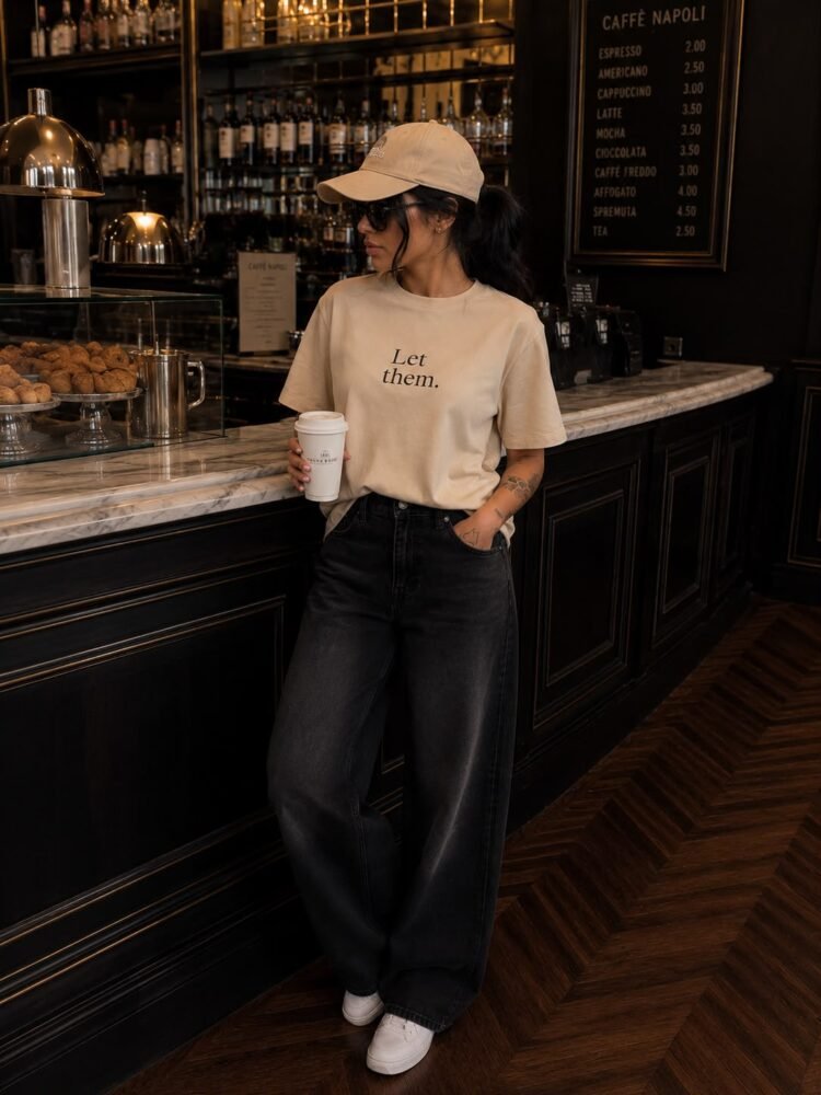 Cocomore "Let Them" T-Shirt Beige - Image 6