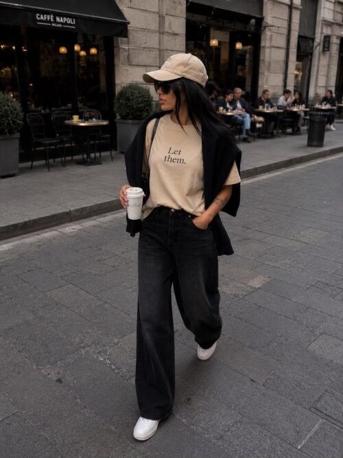 Cocomore "Let Them" T-Shirt Beige