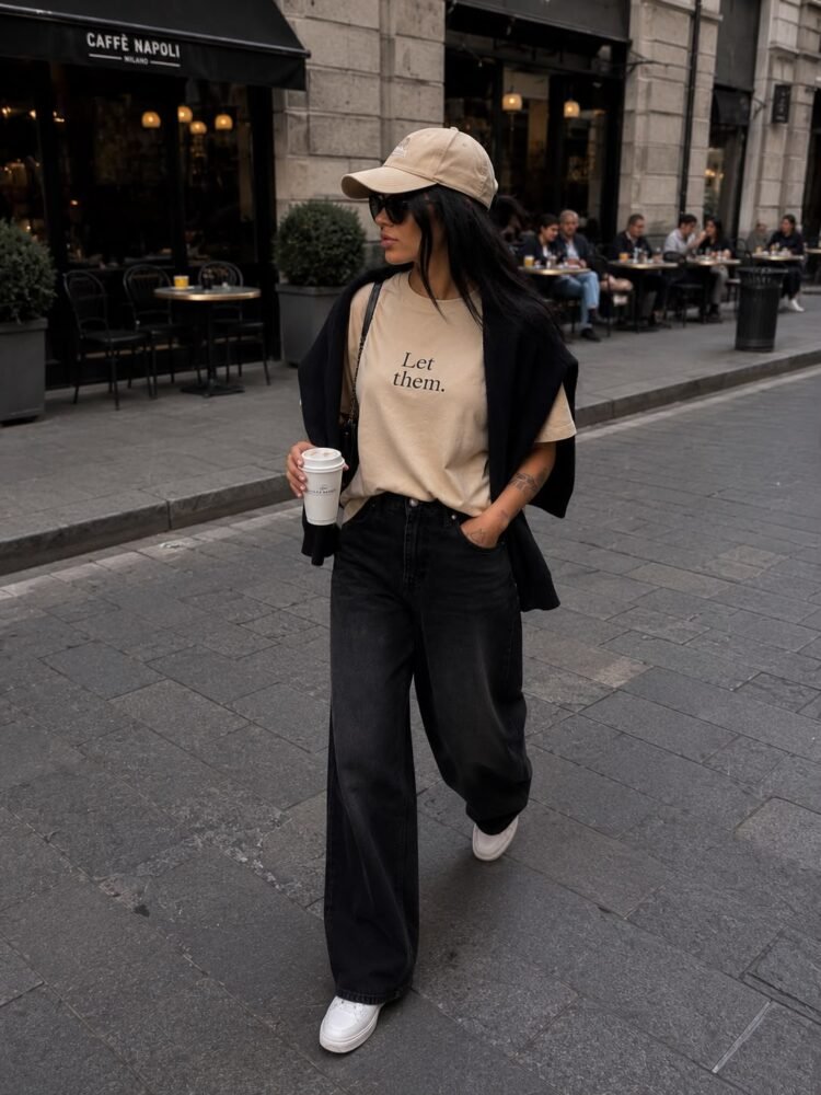 Cocomore "Let Them" T-Shirt Beige