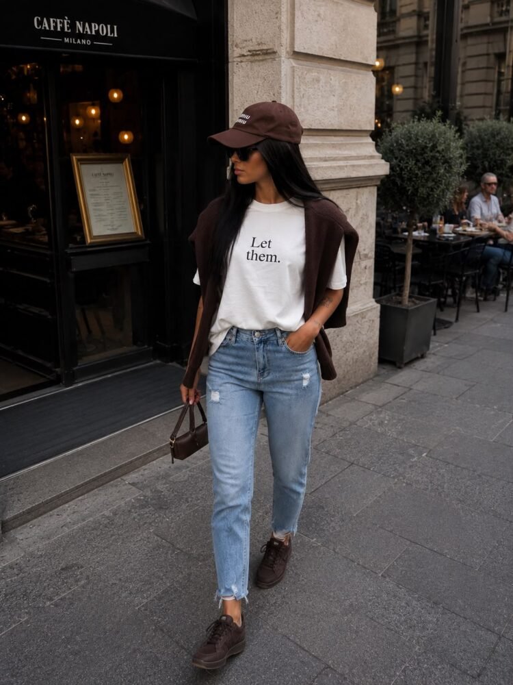 Cocomore "Let Them" T-Shirt Beige - Image 2