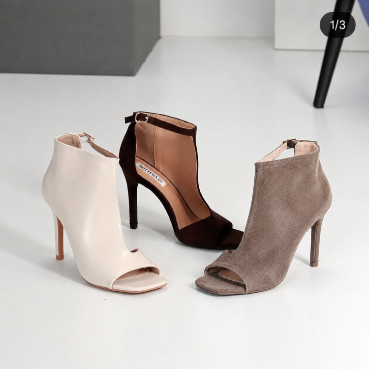 Women's Peep Toe Ankle Boots 4 Colours - Image 5