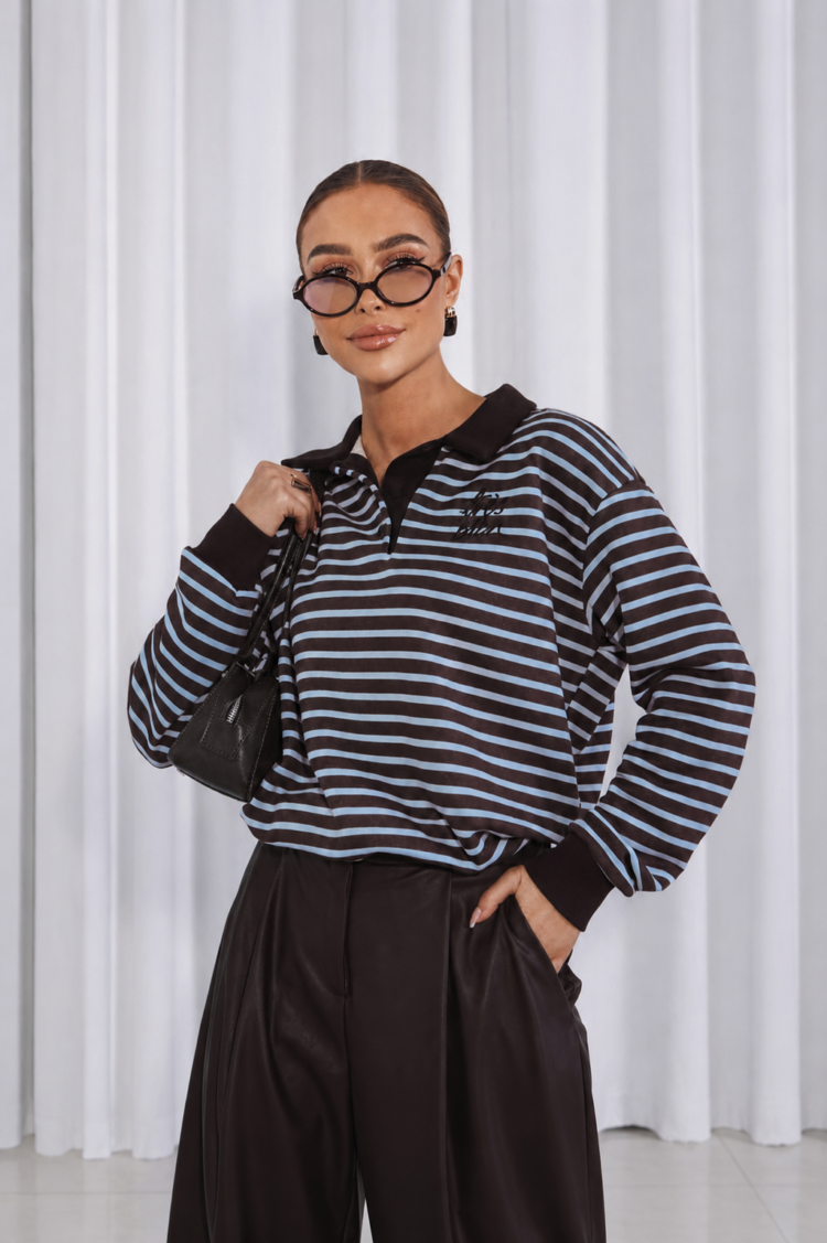 Striped polo Sweatshirt