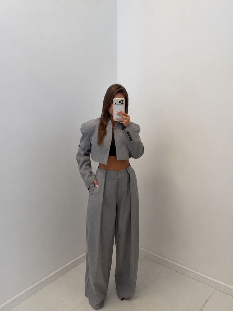 Emo Elegant Trousers Grey