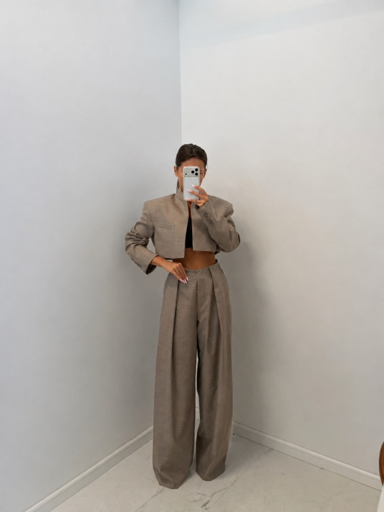 Emo Elegant Trousers Warm Beige