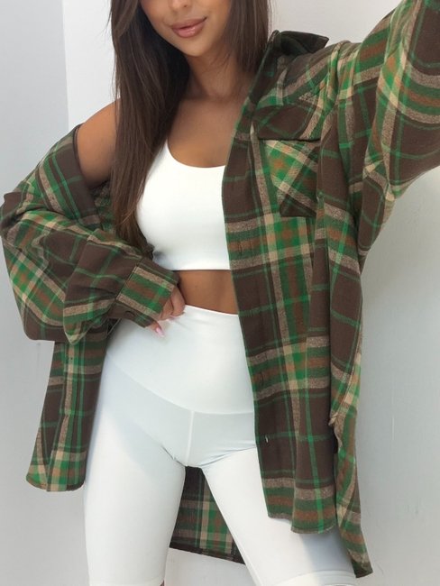Checked Shirt Brown