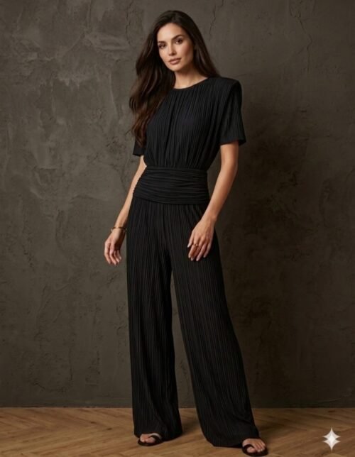 Elegant Wide-Leg Jumpsuit Black
