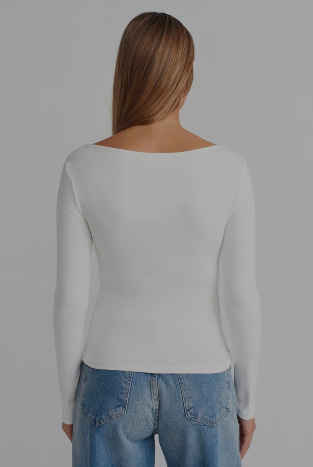 Dilvin Women's Boat Neck Slim fit Blouse White - Image 2
