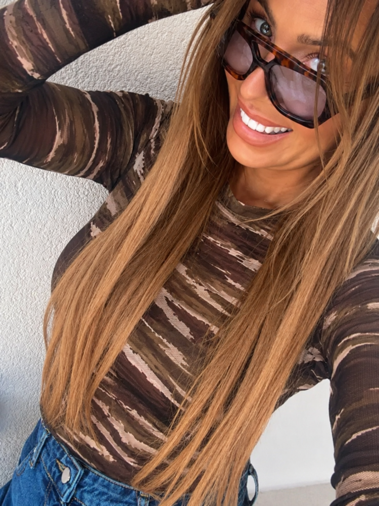 Basic Mesh Top – olive - Image 2