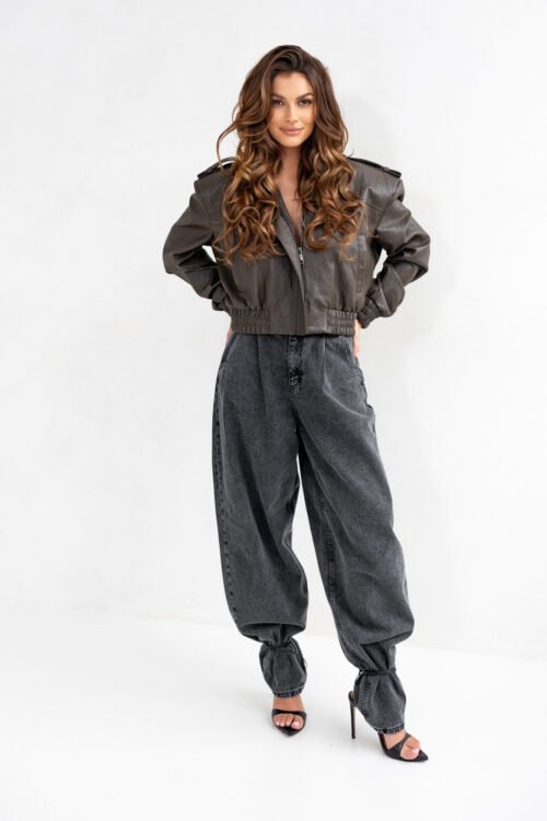 Sempre Melia Premium Eco Leather Bomber Jacket