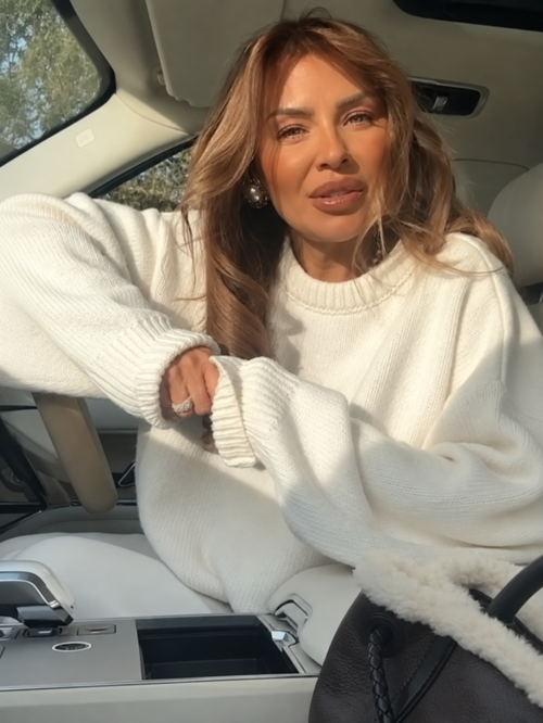 Merino Wool Blend Sweater Cream