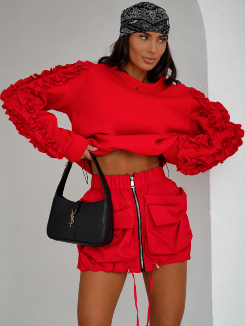 Lavestino Skort – Stylish Comfort with Practical Details Red
