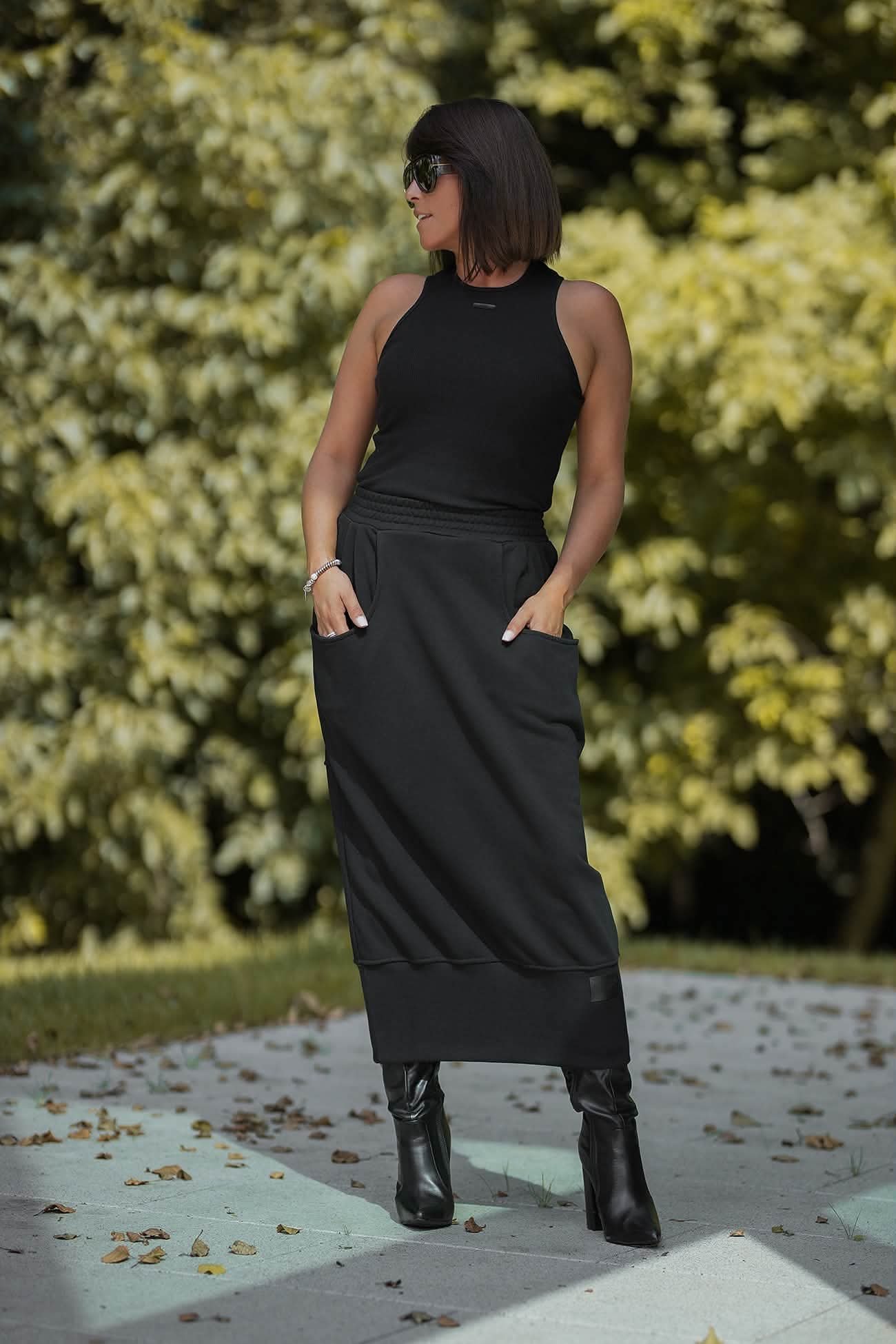 Bastet Two-Piece Sweatshirt & Maxi Skirt Set - Image 4