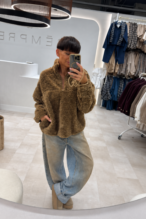 Sempre Teddy Fleece Half-Zip Pullover