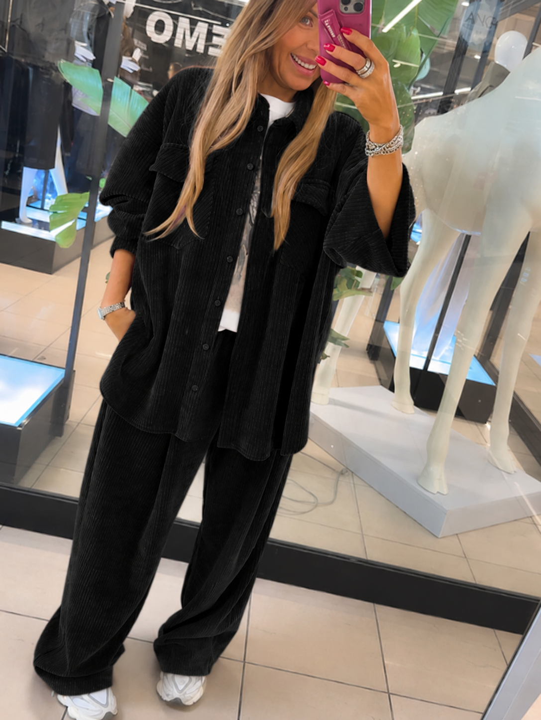 EMO CORDUROY SHIRT Black New Model