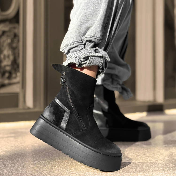 Beyco CEG1 Natural Leather Platform Worker Boots - Image 2