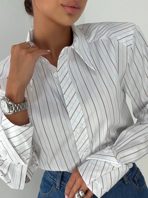 Emo Mini Boss Shirt Striped Brown