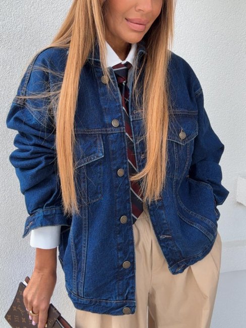 EMO Oversized Denim Jacket – Dark Denim