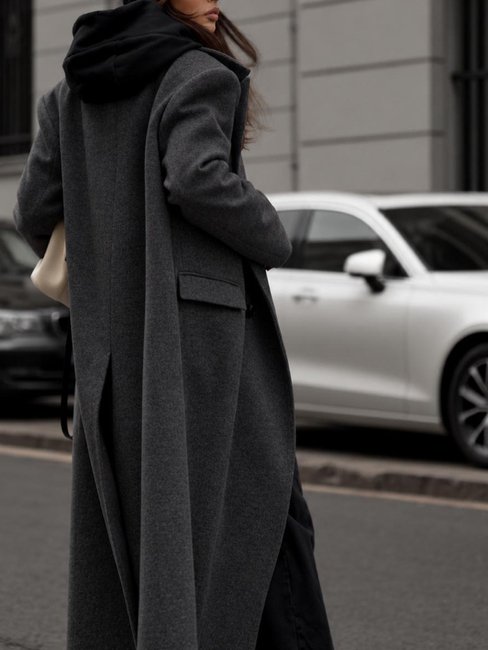 Emo Classic Long Coat Dark Grey