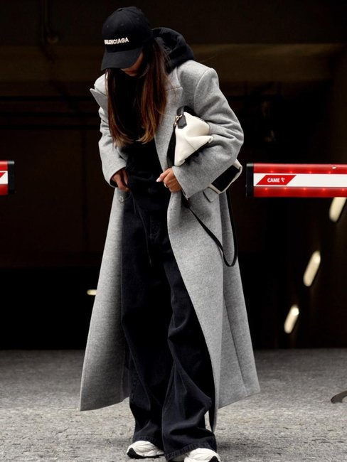 Emo Classic Long Coat Light Grey