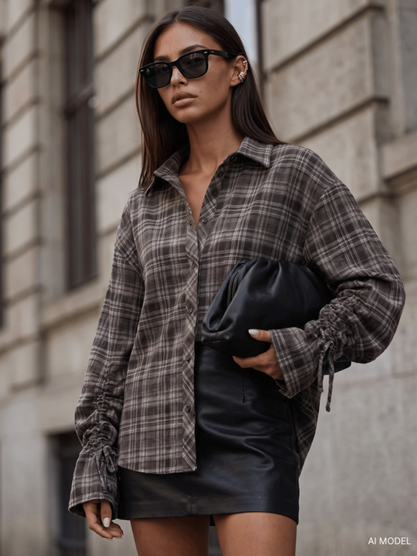 Cocomore Melania Oversized Shirt – Black - Image 3