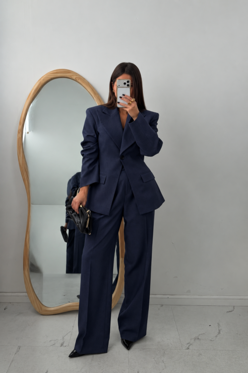 Elegant Tailored Straight-Leg Trousers Emo