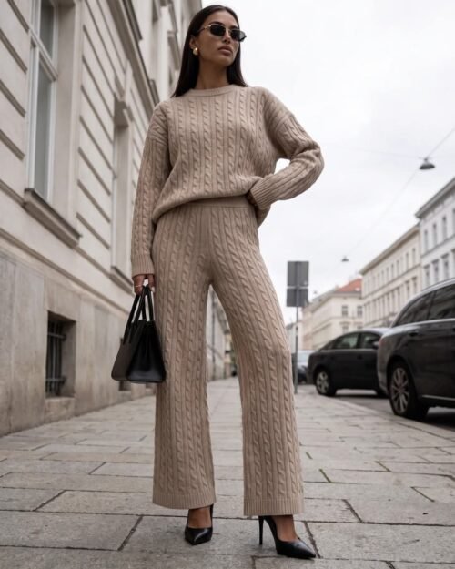 Cocomore Cable Knit Two-Piece Set