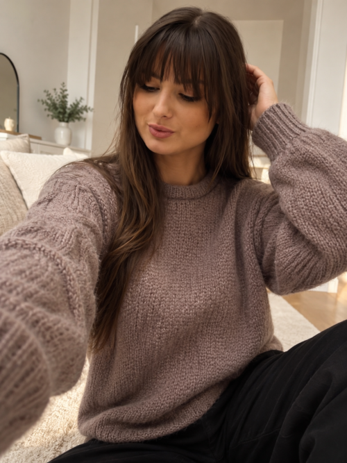 Sempre Super Kid Mohair Oversized Knit Sweater