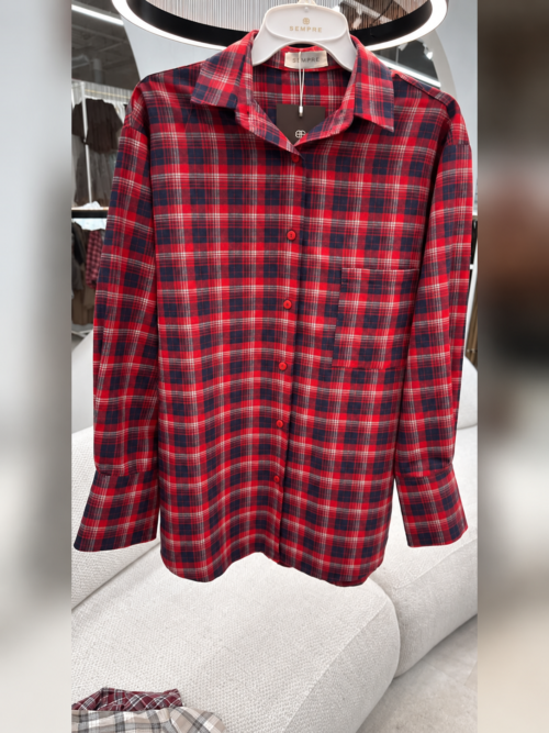 Aura Shirt Red Navy