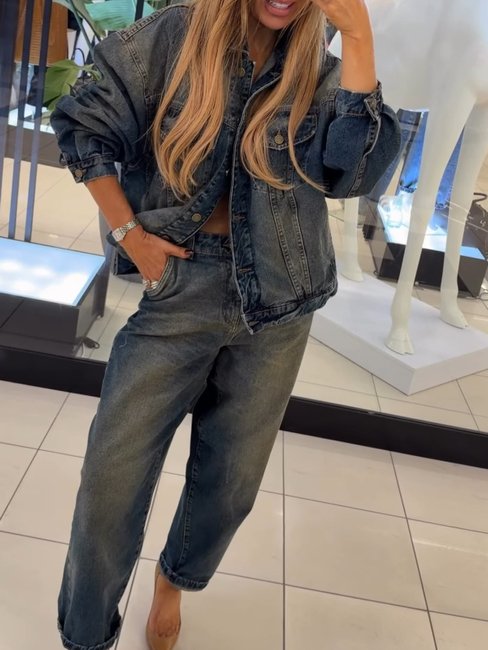 EMO Mechanik Midi Oversized Denim Jacket